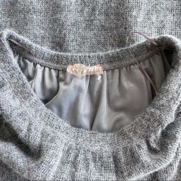 HOST PICK Ecru Lab Soft Wool Blend Off Shoulder Option Sweater Dress - Picture 12 of 15